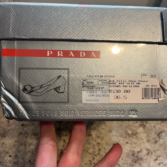 Prada Calzature Donna Vernice 5 Nudo Slip On Buckle Size 36 1/2 (6.5) - Picture 4 of 14